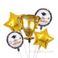 Ballon ballon de ballon en aluminium de sirène de 5 PCS